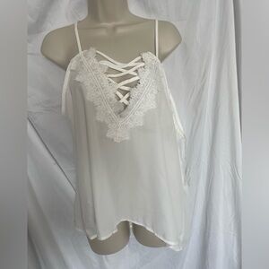 Rue 21 cami sleeveless, white XL